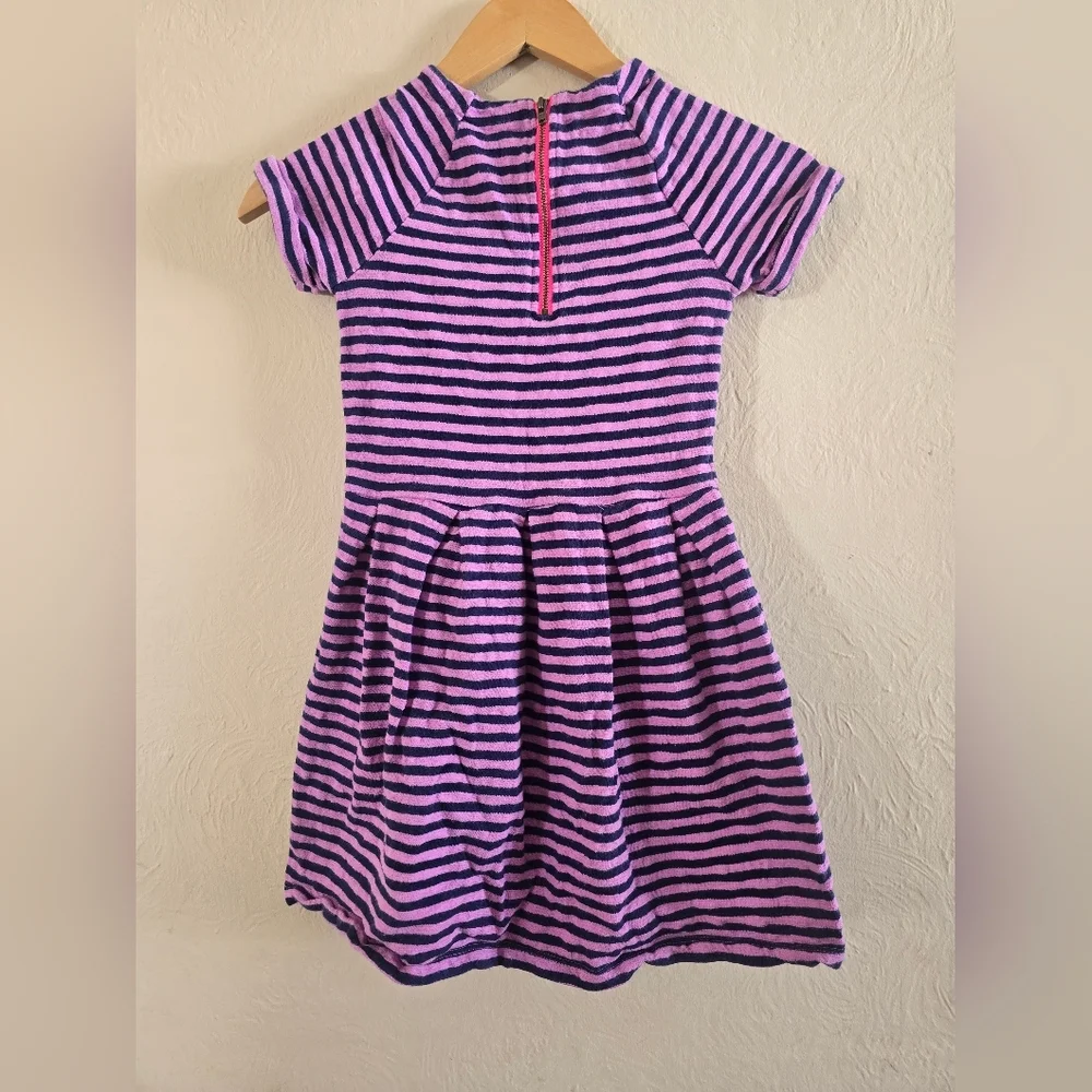 Cat & Jack, Purple Pink/Navy Striped Casual Dress, Size Medium (7/8)